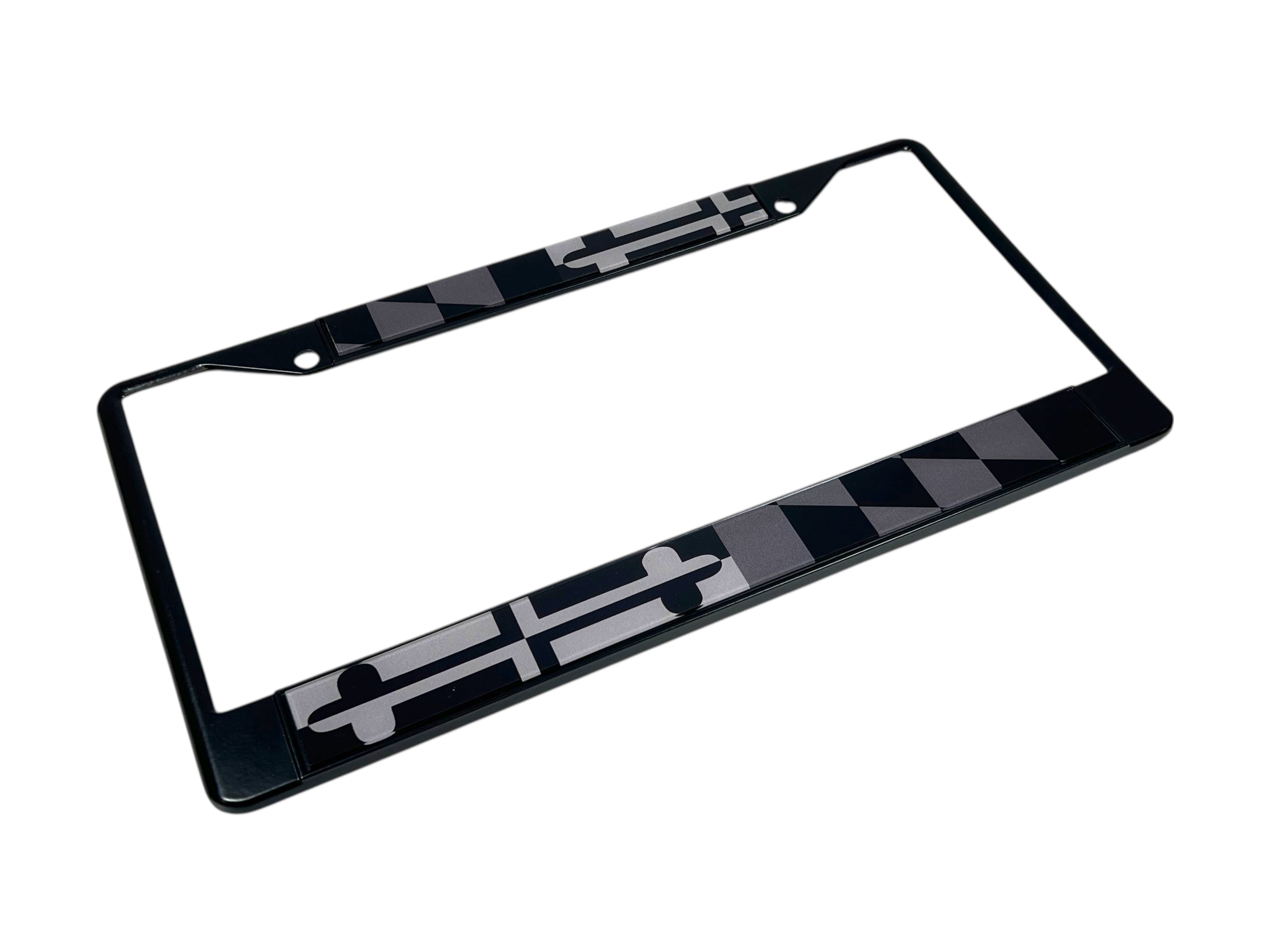 Maryland Flag Blacked Out License Plate Frame