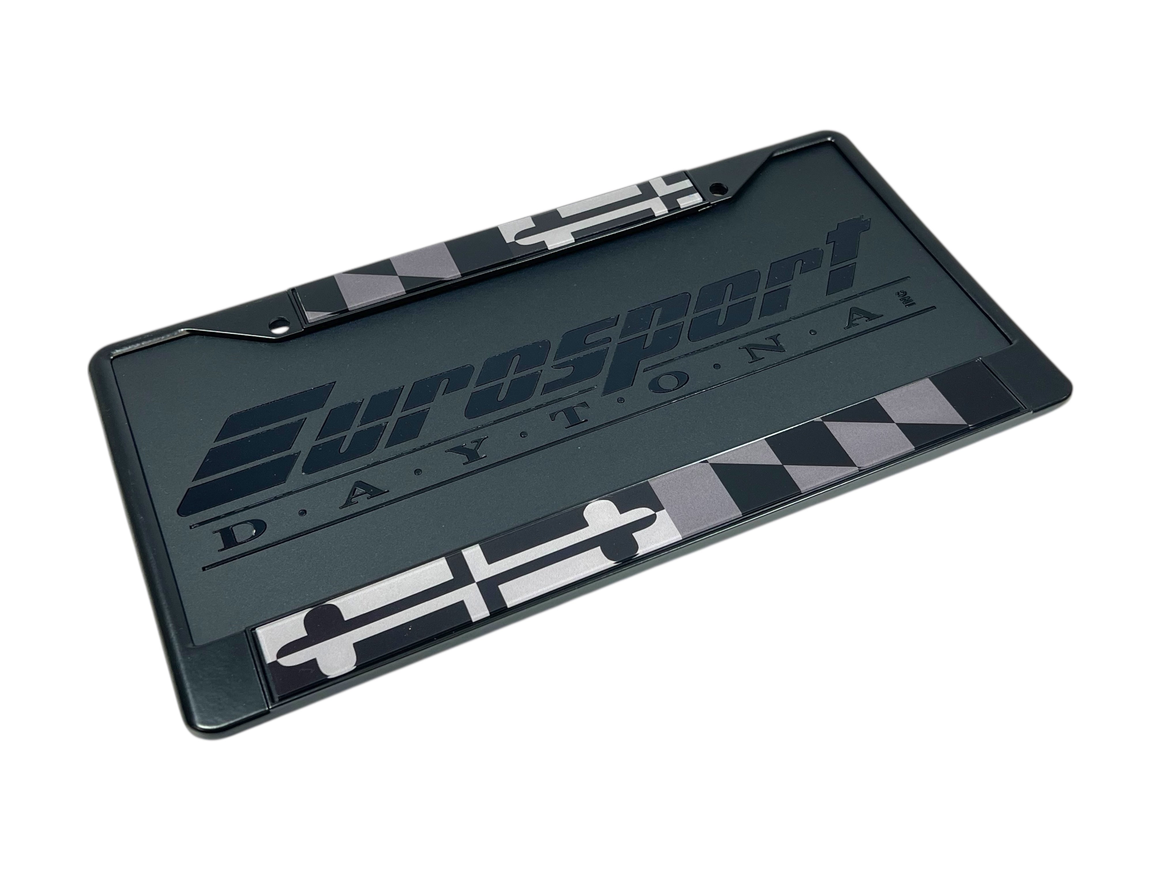 Maryland Flag Blacked Out License Plate Frame