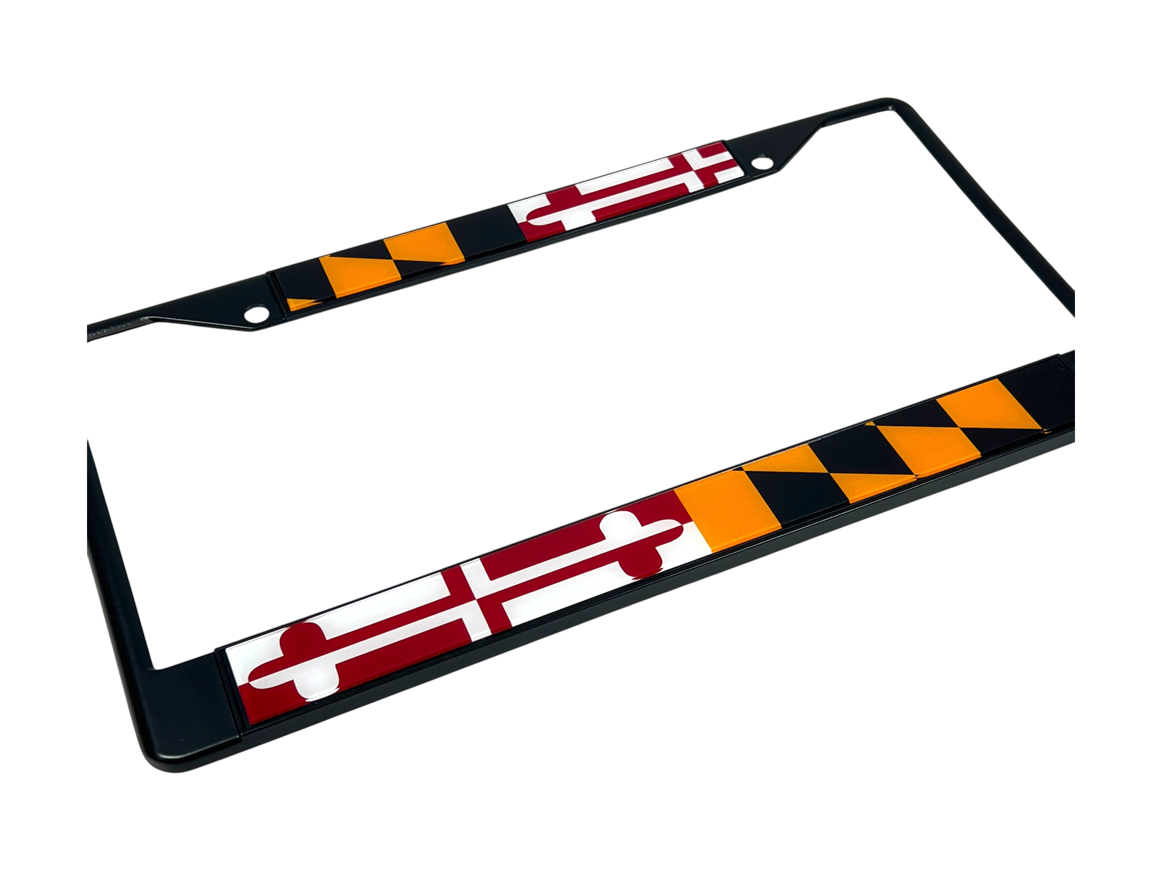 Maryland Flag Black License Plate Frame