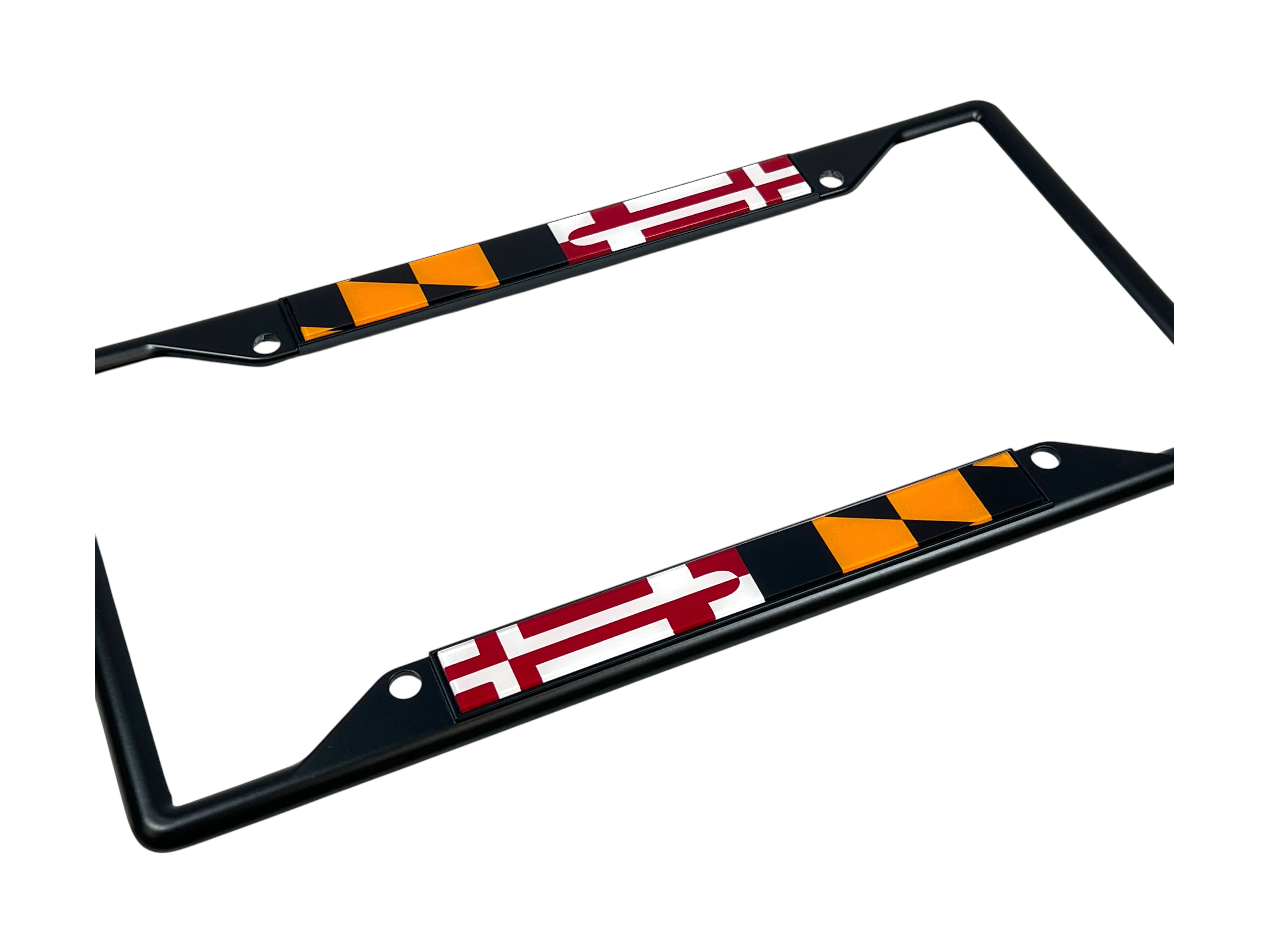Maryland Flag Black License Plate Frame