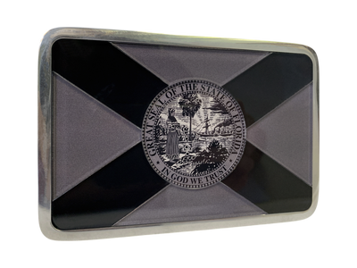 Blacked Out Florida Flag Hitch Plug XL