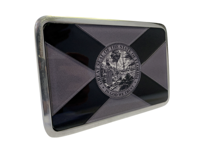 Blacked Out Florida Flag Hitch Plug XL