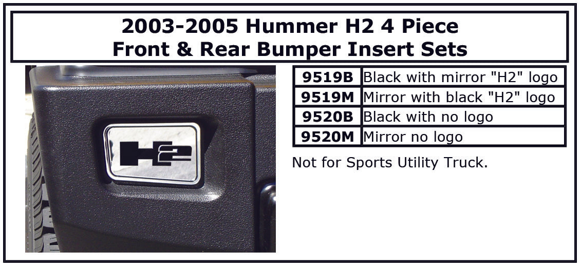 2003-2005 Hummer H2 Bumper Corners 4pc