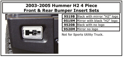 2003-2005 Hummer H2 Bumper Corners 4pc