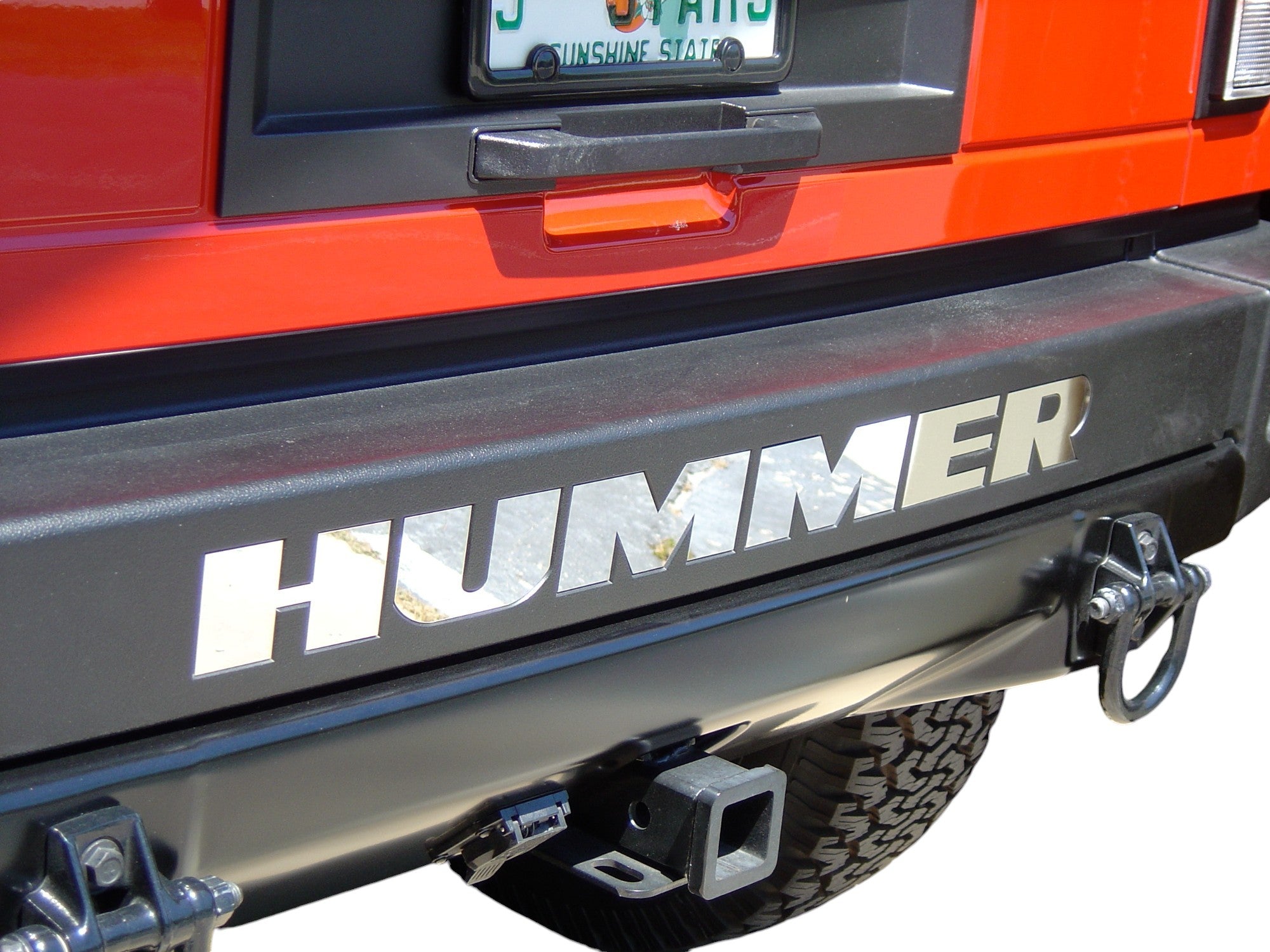 a close up of the bumper of a vehicle