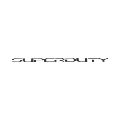 a black and white photo of the word super duty