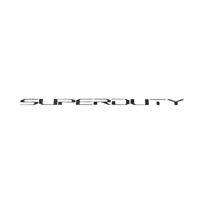 a black and white photo of the word super duty