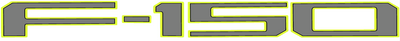 2021-Curent Ford F-150 Tailgate Lettering Kit