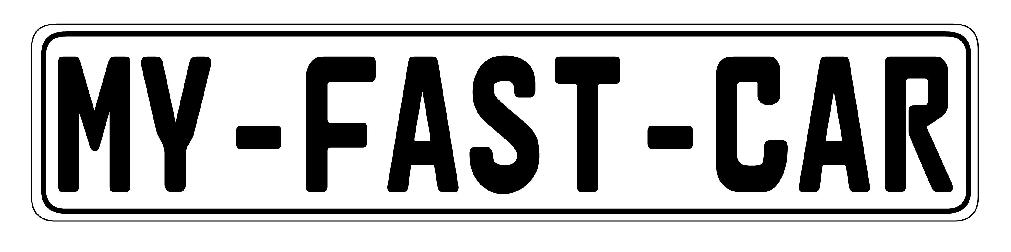 Custom Euro Plate
