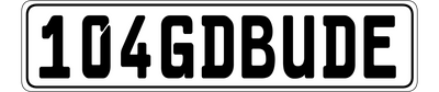 Custom Euro Plate With Custom Sizes