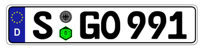 Euro Plate Country Plates Random & Custom