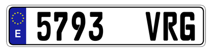 Euro Plate Country Plates Random & Custom
