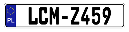 Euro Plate Country Plates Random & Custom