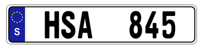 Euro Plate Country Plates Random & Custom