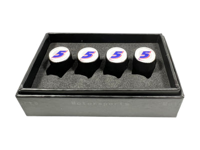 Kyle Larson Hendrickcars.com # Only Black Knurled Valve Stem Caps