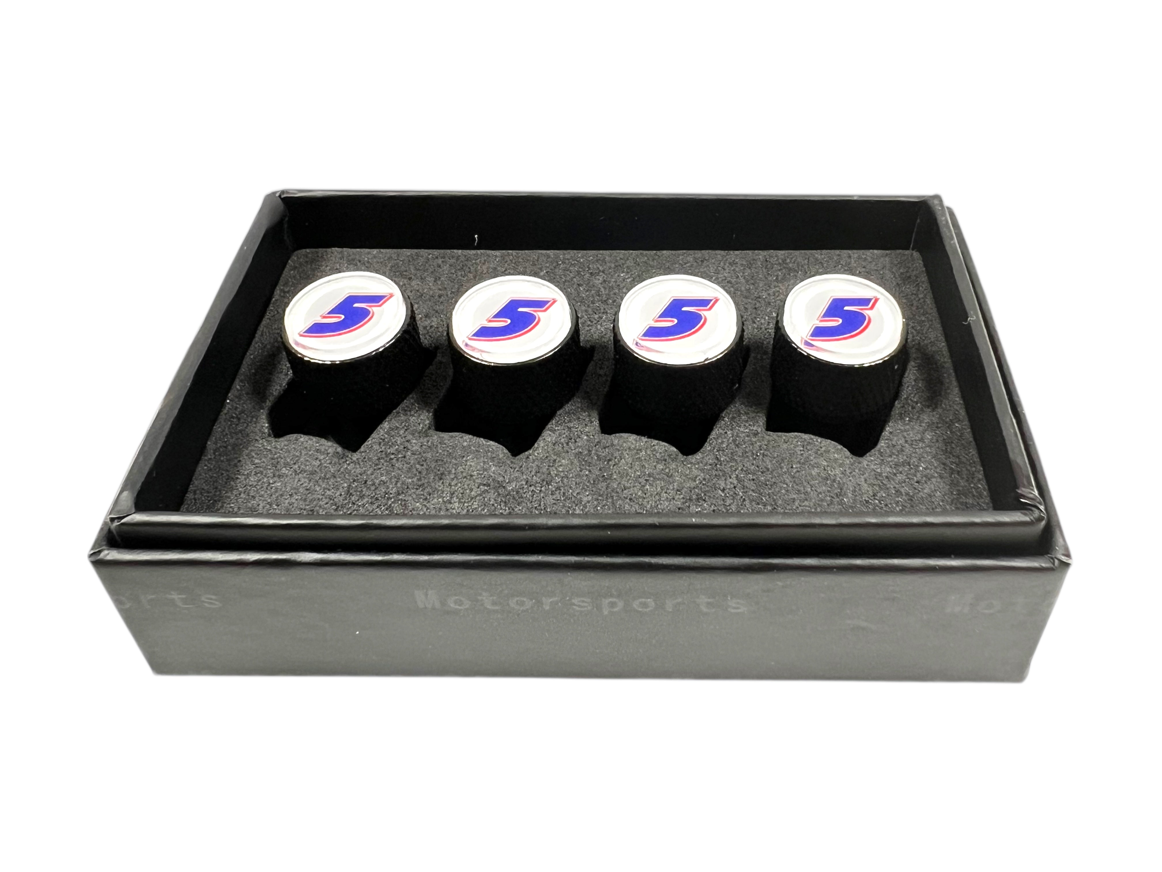 Kyle Larson Hendrickcars.com # Only Black Knurled Valve Stem Caps