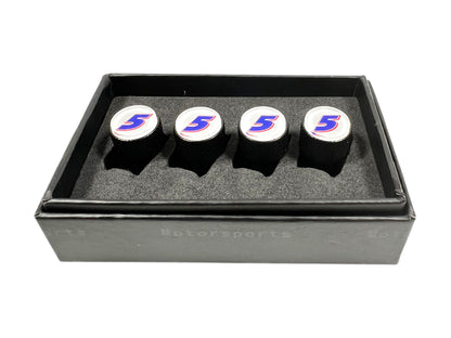 Kyle Larson Hendrickcars.com # Only Black Knurled Valve Stem Caps