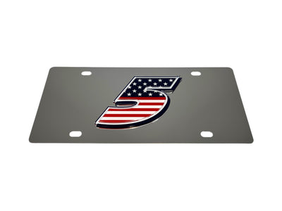 Kyle Larson Patriotic #5 Stainless Steel License Plate