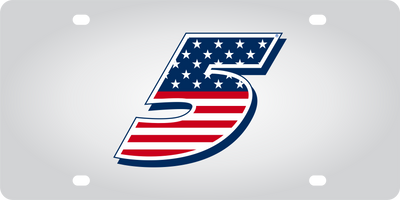 Kyle Larson Patriotic #5 Stainless Steel License Plate