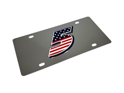 Kyle Larson Patriotic #5 Stainless Steel License Plate