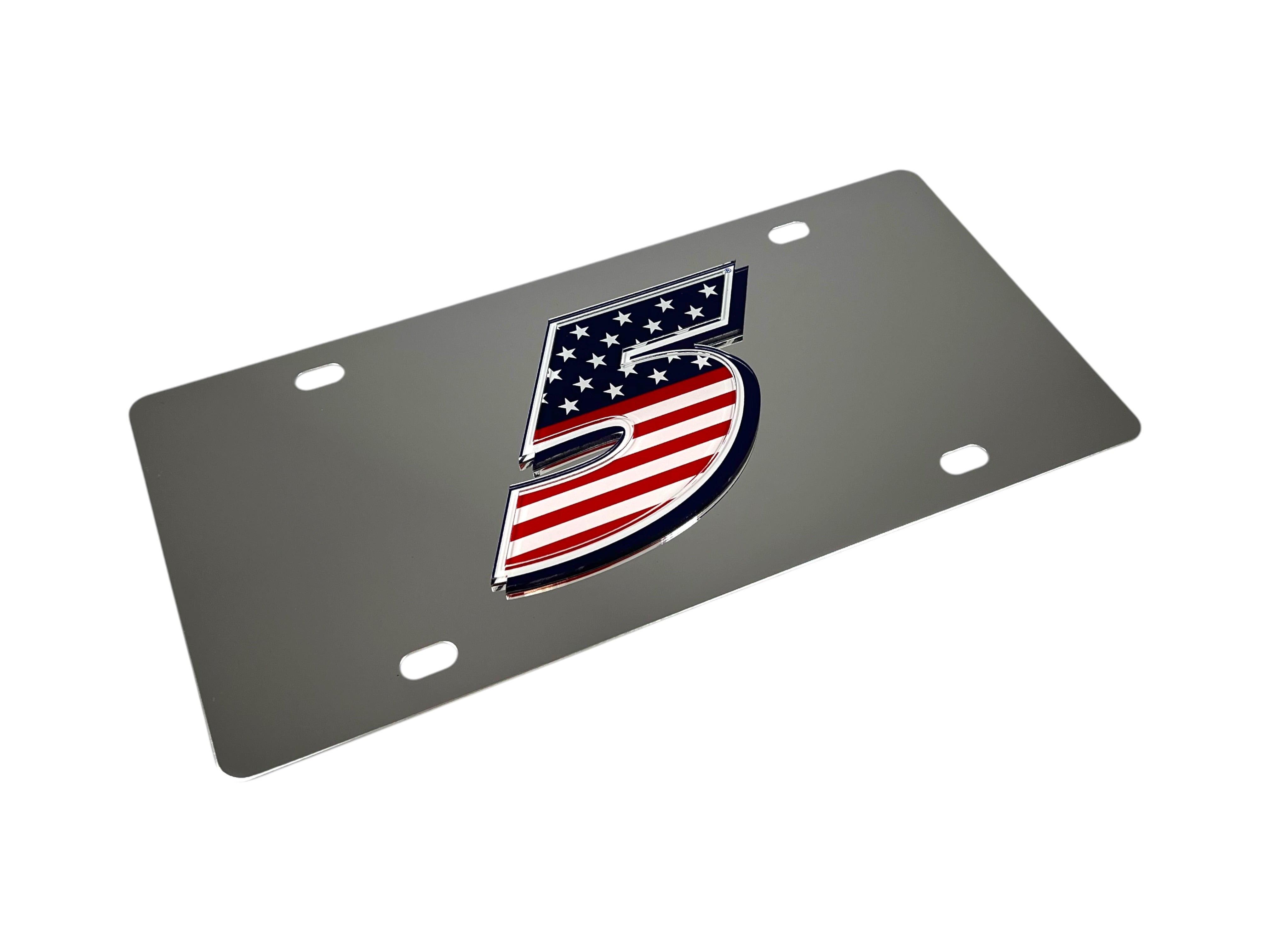 Kyle Larson Patriotic #5 Stainless Steel License Plate