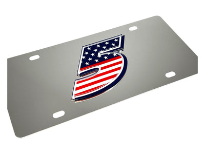 Kyle Larson Patriotic #5 Stainless Steel License Plate