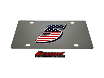 Kyle Larson Patriotic #5 Stainless Steel License Plate