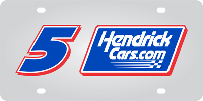 Kyle Larson Hendrickcars.com # & Sponsor Stainless Steel License Plate