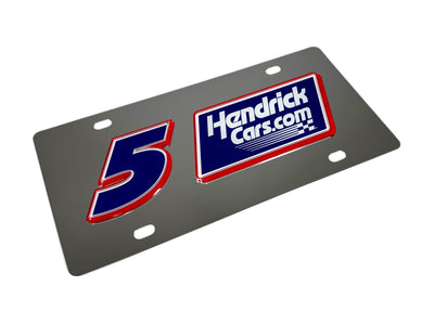 Kyle Larson Hendrickcars.com # & Sponsor Stainless Steel License Plate