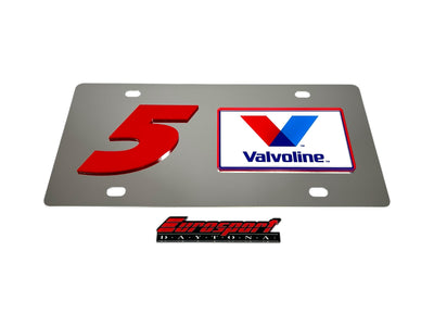 Kyle Larson Valvoline # & Sponsor Stainless Steel License Plate
