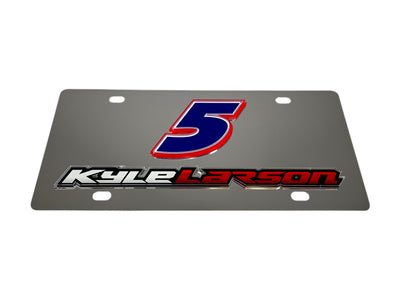 Kyle Larson Hendrickcars.com # & Name Rail Stainless Steel License Plate