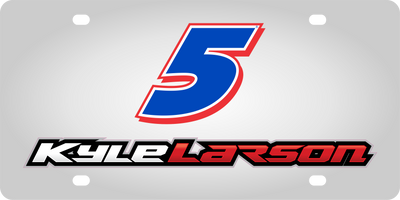 Kyle Larson Hendrickcars.com # & Name Rail Stainless Steel License Plate