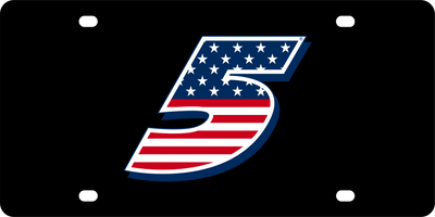 Kyle Larson Patriotic #5 Acrylic License Plate