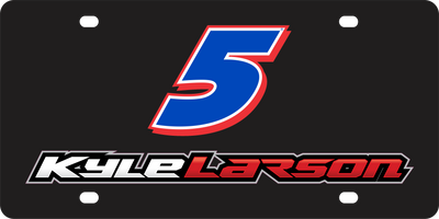 Kyle Larson Hendrickcars.com # & Name Rail Acrylic License Plate