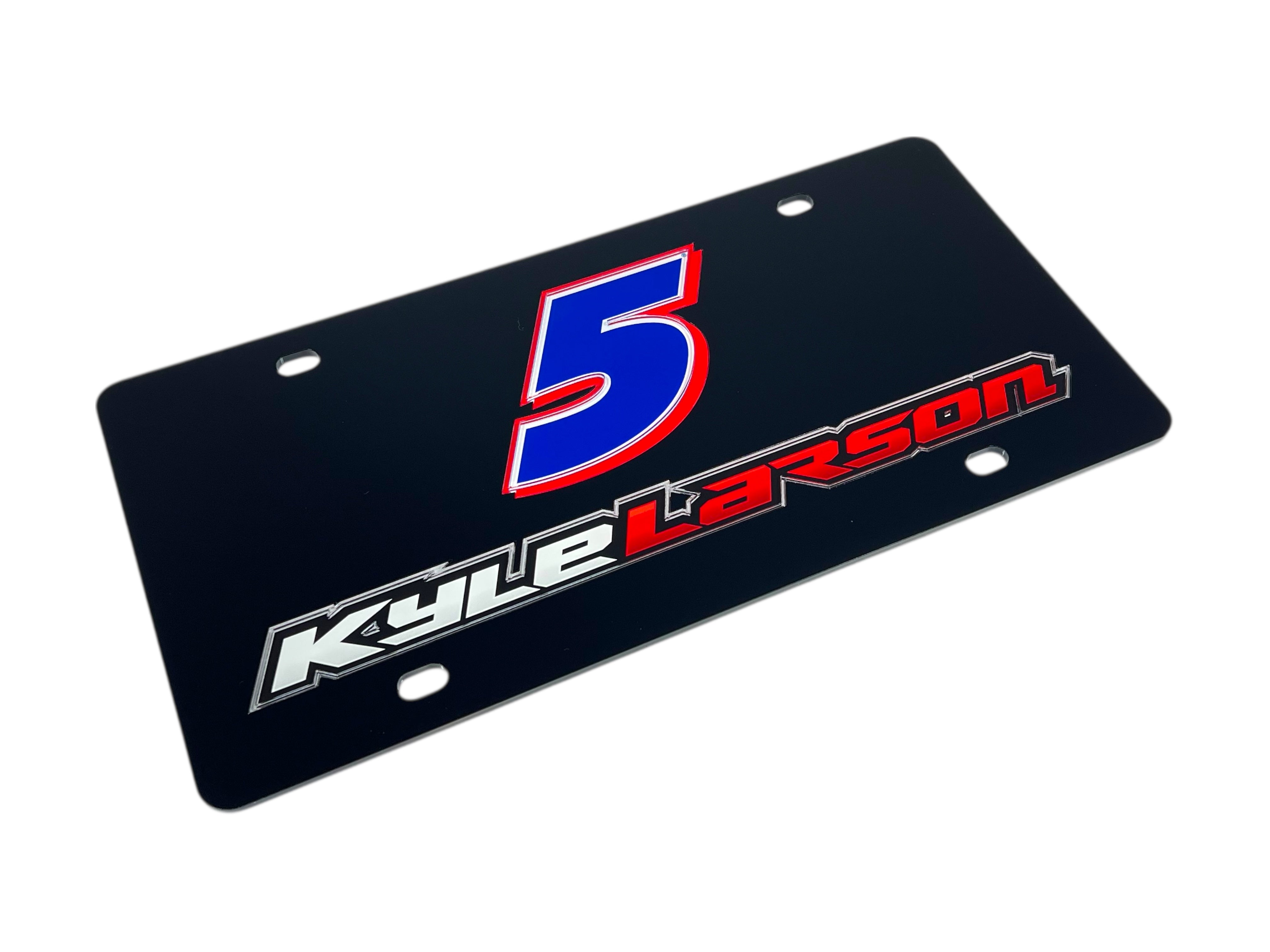 Kyle Larson Hendrickcars.com # & Name Rail Acrylic License Plate