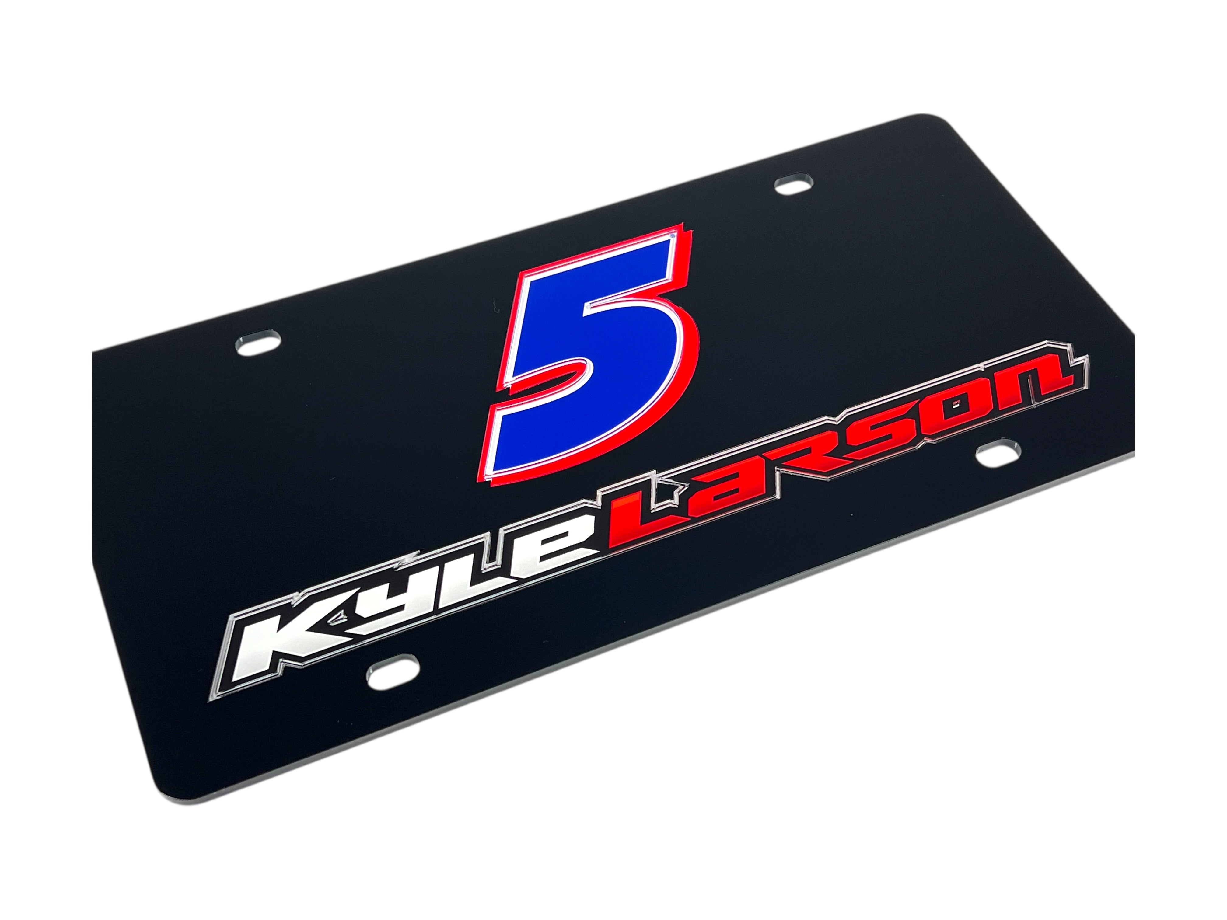 Kyle Larson Hendrickcars.com # & Name Rail Acrylic License Plate