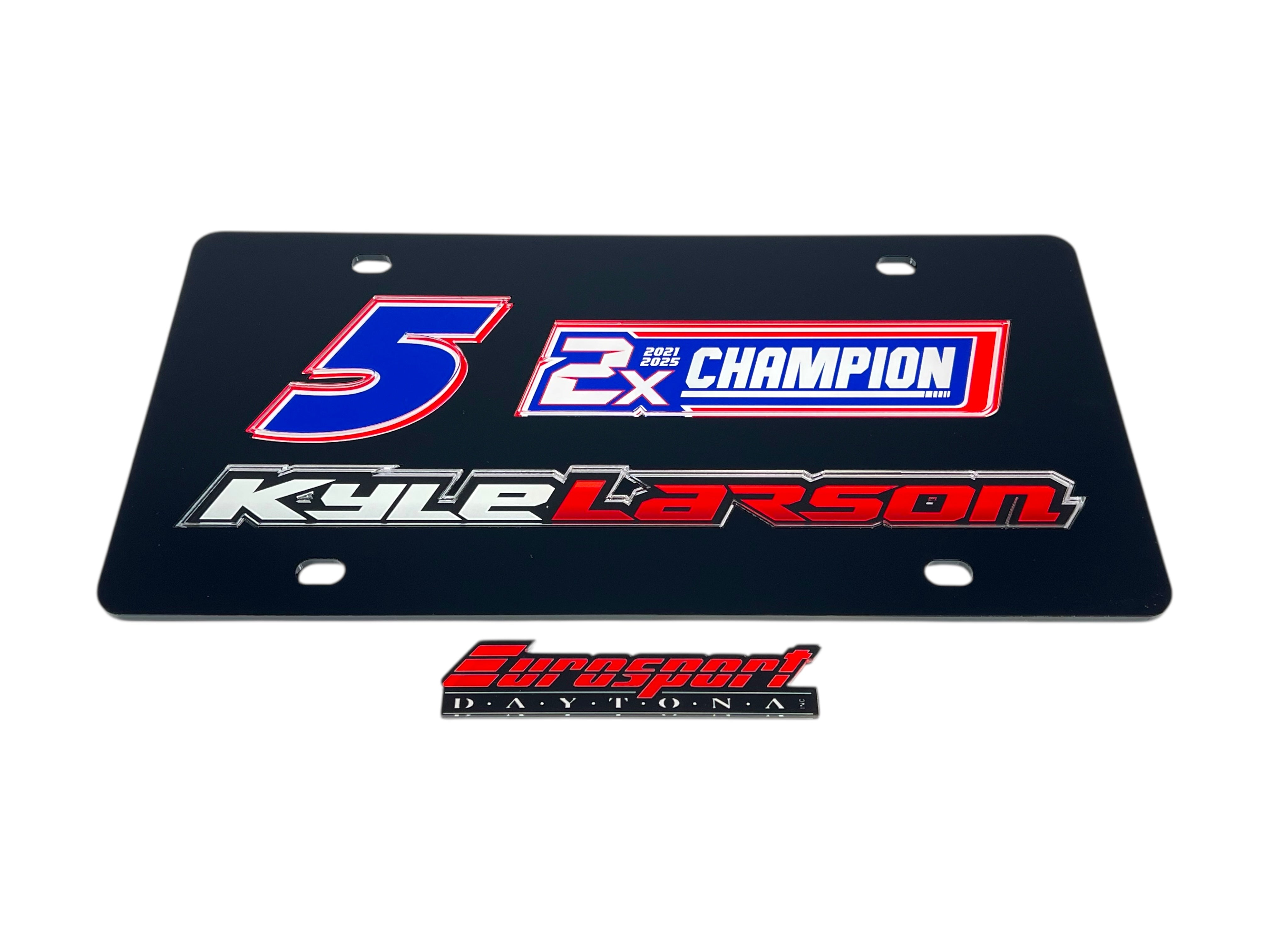 Kyle Larson 2X Champion Acrylic License Plate