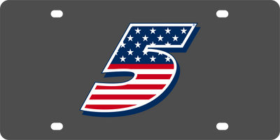 Kyle Larson Patriotic #5 Carbon Steel License Plate