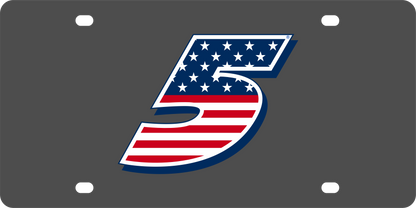 Kyle Larson Patriotic #5 Carbon Steel License Plate