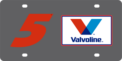 Kyle Larson Valvoline # & Sponsor Carbon Steel License Plate