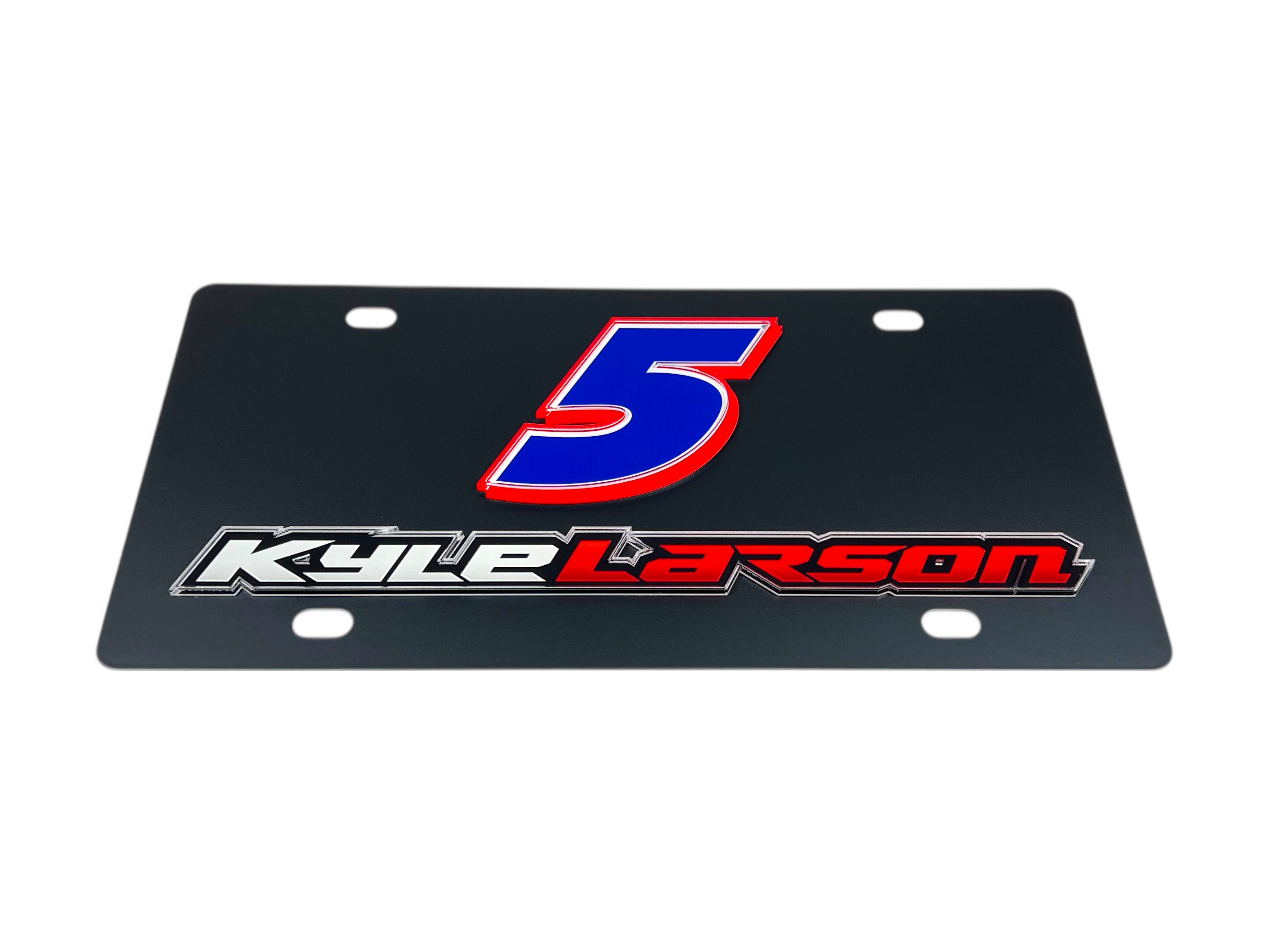 Kyle Larson Hendrickcars.com # & Name Rail Carbon Steel License Plate