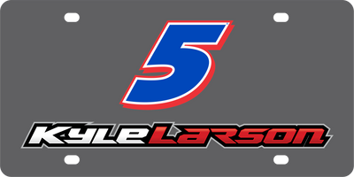 Kyle Larson Hendrickcars.com # & Name Rail Carbon Steel License Plate