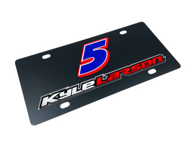 Kyle Larson Hendrickcars.com # & Name Rail Carbon Steel License Plate
