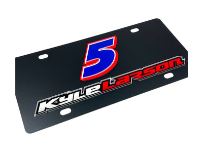 Kyle Larson Hendrickcars.com # & Name Rail Carbon Steel License Plate