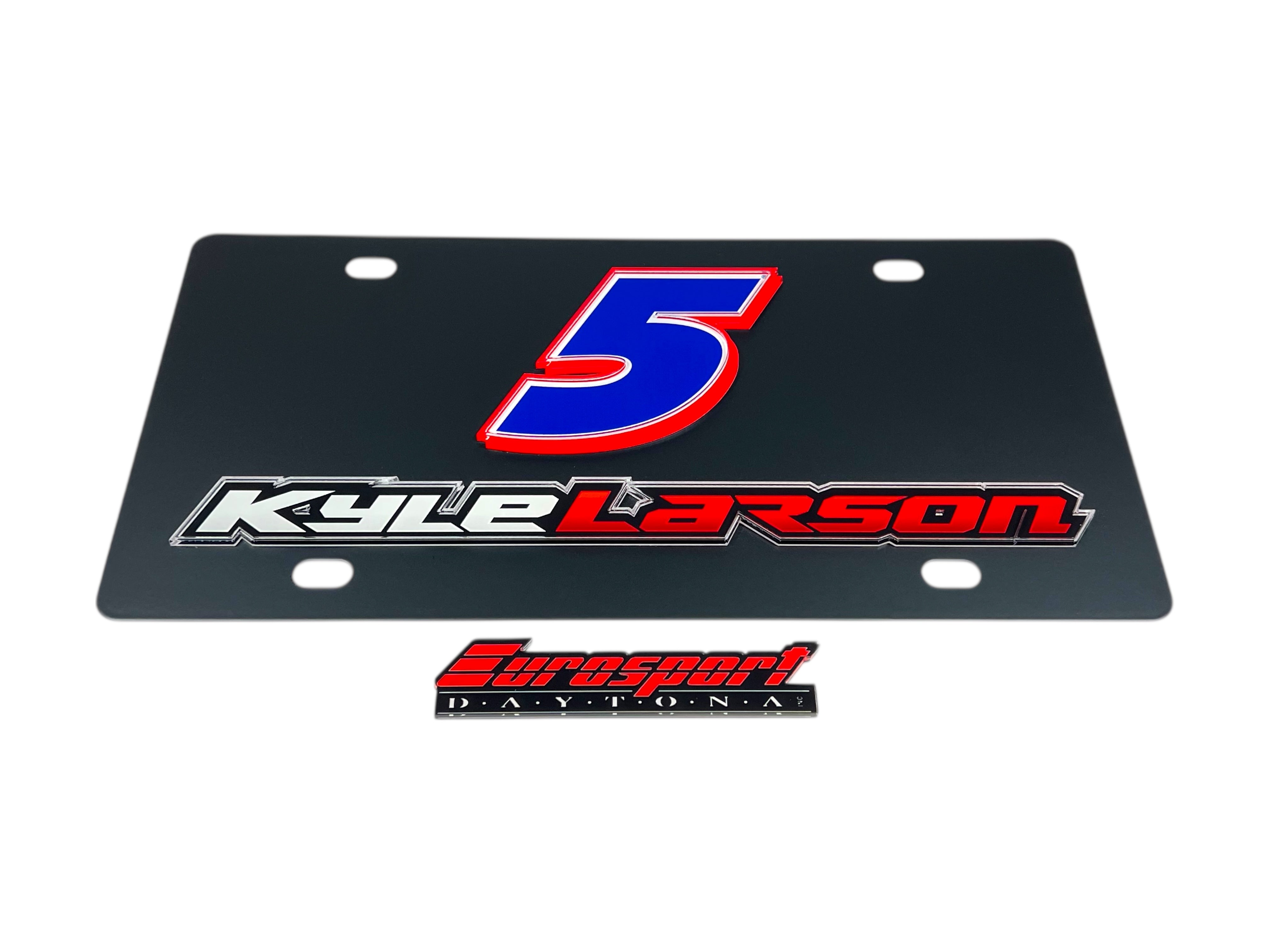 Kyle Larson Hendrickcars.com # & Name Rail Carbon Steel License Plate