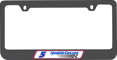 Kyle Larson Hendrickcars.com # & Sponsor Black License Plate Frame