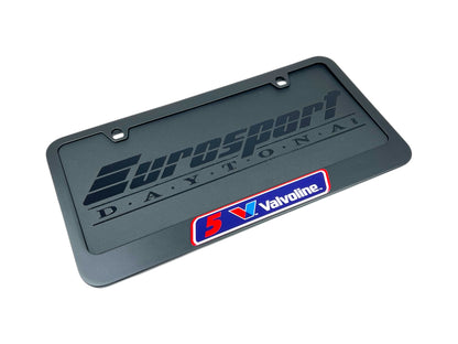 Kyle Larson Valvoline # & Sponsor Black License Plate Frame