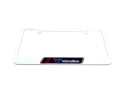 Kyle Larson Valvoline # & Sponsor White License Plate Frame