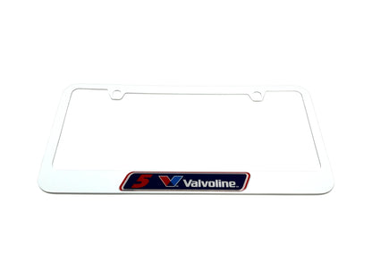 Kyle Larson Valvoline # & Sponsor White License Plate Frame