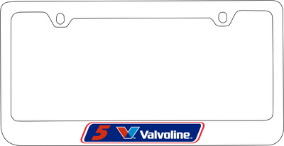 Kyle Larson Valvoline # & Sponsor White License Plate Frame